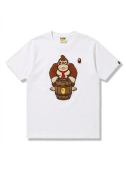 BAPE Donkey Kong Barrel Puff Embroidered Tee