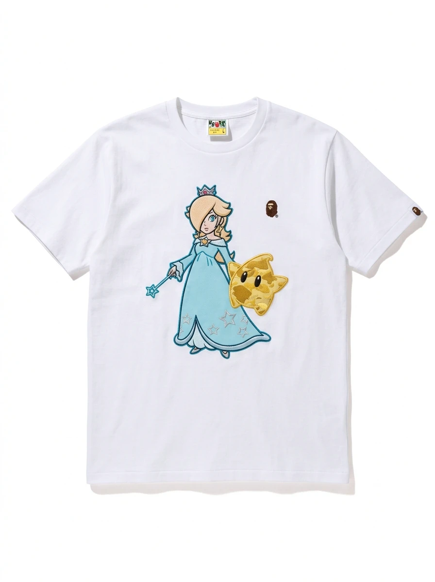 BAPE Rosalina Luma Gold Camo Raised Tee 1 BAPE Rosalina Luma Gold Camo Raised Tee