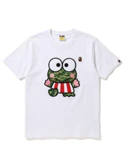 BAPE Keroppi Camo Stripe Puff Chest Tee