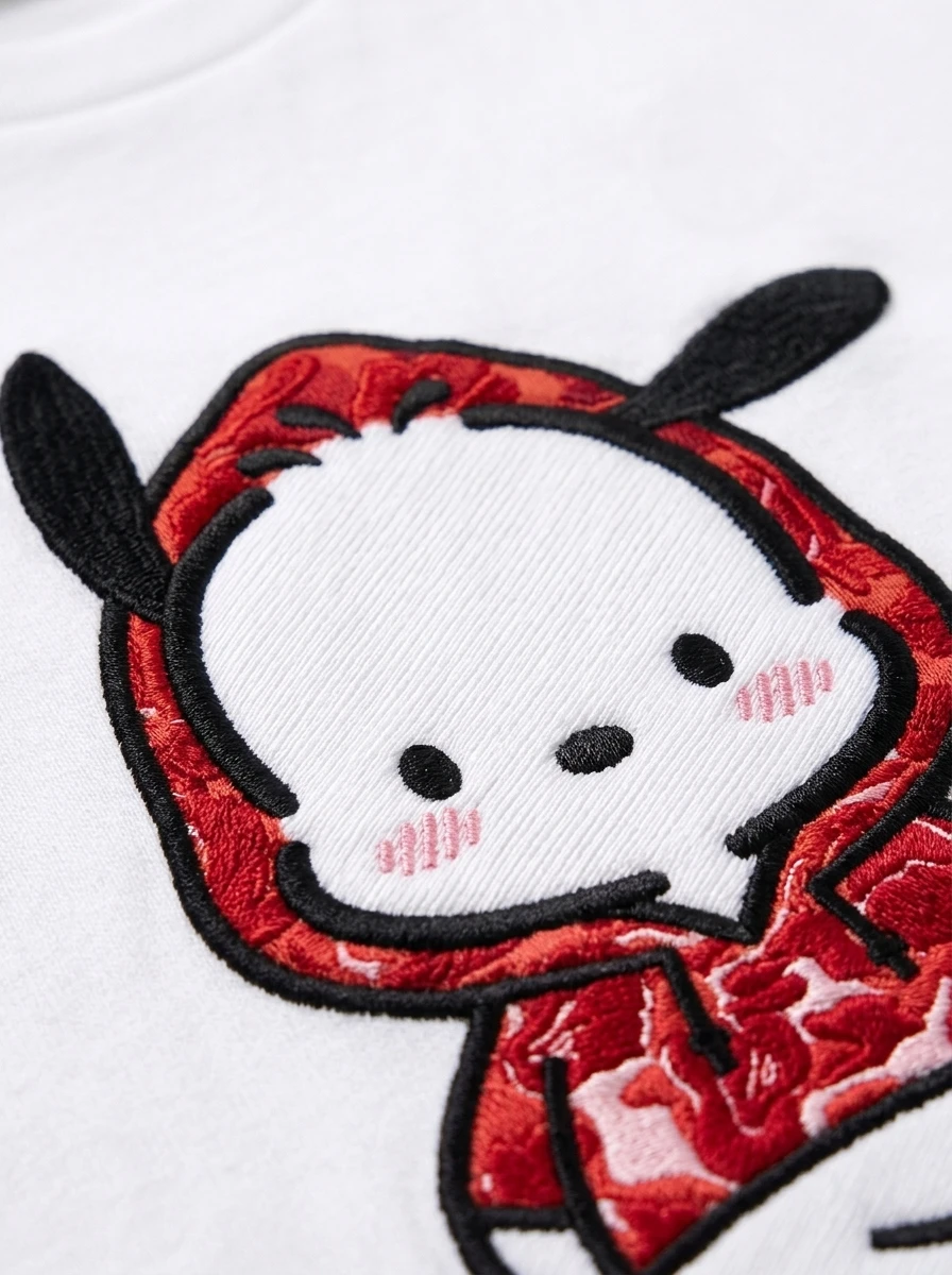 BAPE Pochacco Red Camo Hoodie Puff Tee 3 BAPE Pochacco Red Camo Hoodie Puff Tee - Image 3