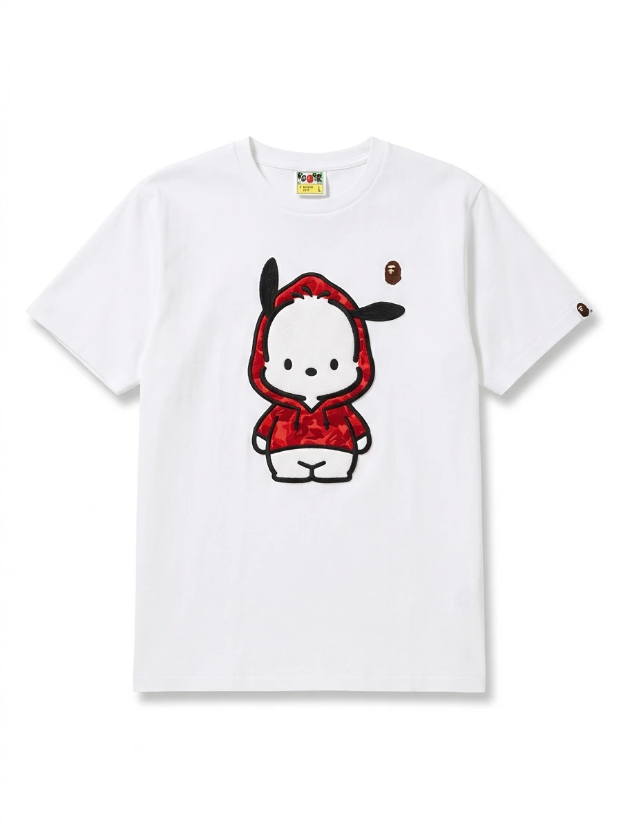 BAPE Pochacco Red Camo Hoodie Puff Tee 1 BAPE Pochacco Red Camo Hoodie Puff Tee