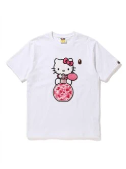 BAPE Hello Kitty Perfume Puff Embroidered Tee