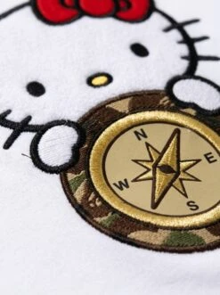 BAPE Hello Kitty Golden Compass Embroidered Tee 5 BAPE Hello Kitty Golden Compass Embroidered Tee -Bape Tee Store AUTO STANDARD TEE NONE LLM 20260606 116 detail 2