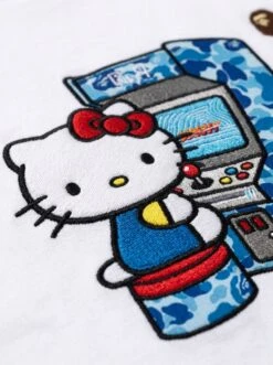 BAPE Hello Kitty Blue Camo Arcade Tee 5 BAPE Hello Kitty Blue Camo Arcade Tee -Bape Tee Store AUTO STANDARD TEE NONE LLM 20260606 117 detail 2