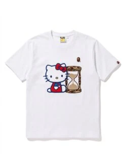 BAPE Hello Kitty Hourglass Puff Embroidery Tee