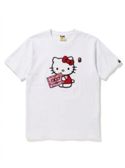 BAPE Hello Kitty Cassette Puff Embroidered Tee