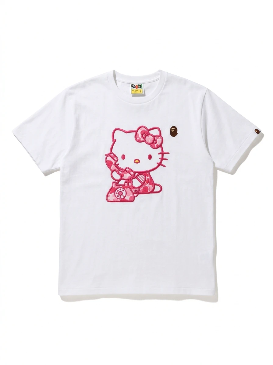 BAPE Hello Kitty Retro Telephone Puff Tee 1 BAPE Hello Kitty Retro Telephone Puff Tee