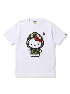 BAPE Hello Kitty Camo Shark Puff Tee