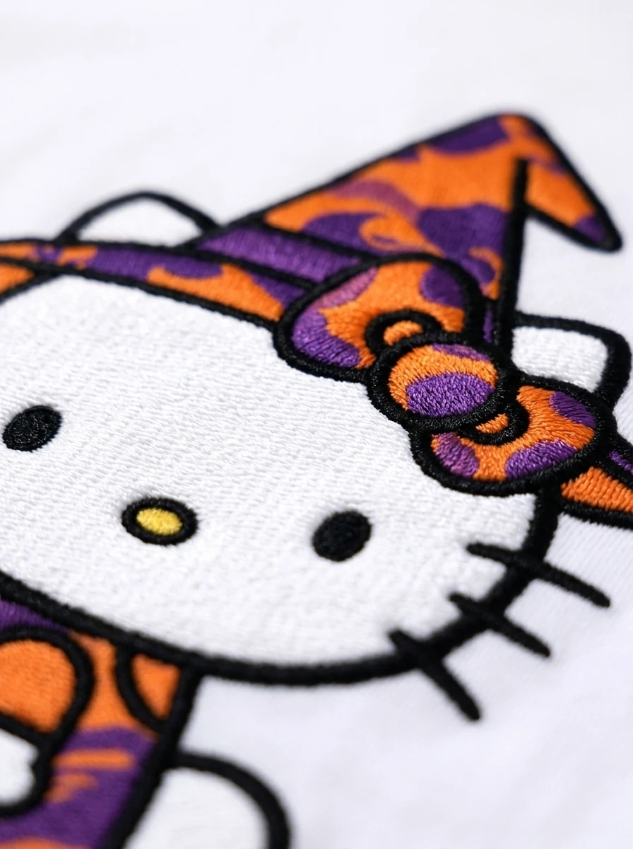 BAPE Hello Kitty Witch Hat Camo Bow Tee 3 BAPE Hello Kitty Witch Hat Camo Bow Tee - Image 3