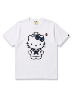 BAPE Hello Kitty Sailor Bow Embroidered Tee