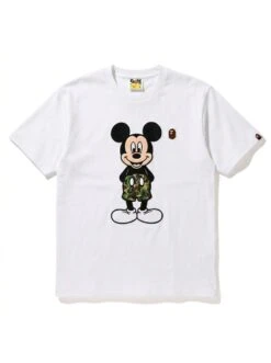 BAPE Camo Shorts Mouse Puff Embroidered Tee