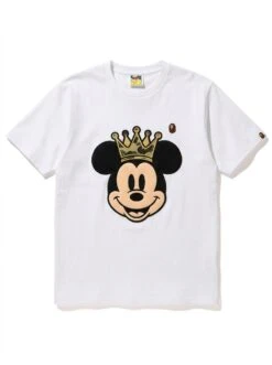 BAPE Camo Crown Mouse Puff Embroidered Tee