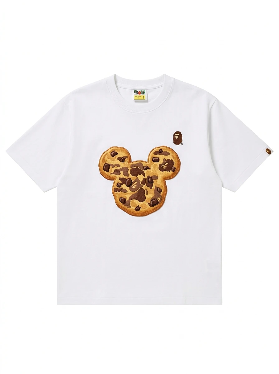 BAPE Chocolate Chunk Mouse Puff Embroidered Tee 1 BAPE Chocolate Chunk Mouse Puff Embroidered Tee