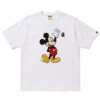 BAPE Waving Mouse Red Shorts Puff Chest Tee