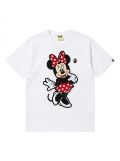 BAPE Minnie Mouse Twirl Puff Chest Tee