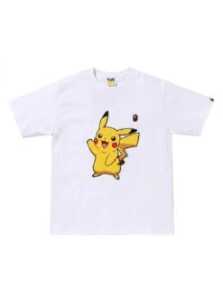 Bape Tee Store 49 BAPE Waving Pikachu 3D Puff Chest Tee