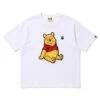 BAPE Puff Bear Red Shirt Embroidered Tee