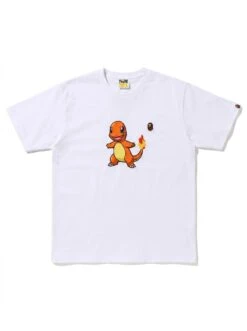 Bape Tee Store 57 BAPE Charmander Puff Ape Head Chest Tee
