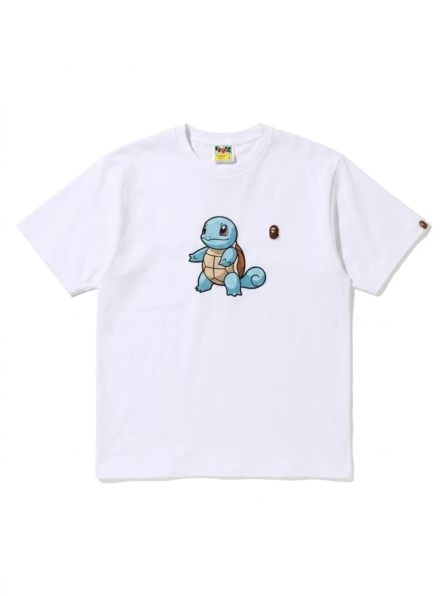 BAPE Squirtle Smiling 3D Puff Chest Tee 1 BAPE Squirtle Smiling 3D Puff Chest Tee