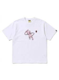 Bape Tee Store 61 BAPE Mew Center-Chest Puff Embroidered Tee