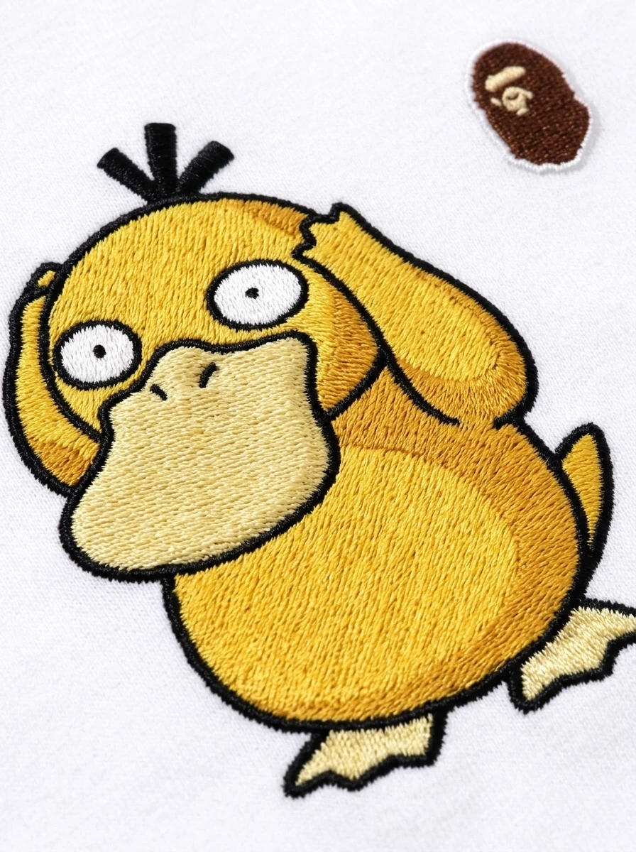 BAPE Psyduck Confused Puff Embroidered Tee 3 BAPE Psyduck Confused Puff Embroidered Tee - Image 3