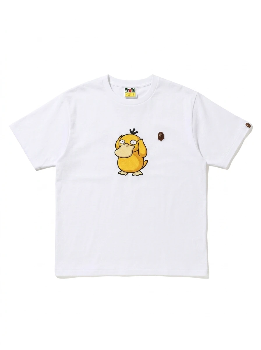 BAPE Psyduck Confused Puff Embroidered Tee 1 BAPE Psyduck Confused Puff Embroidered Tee
