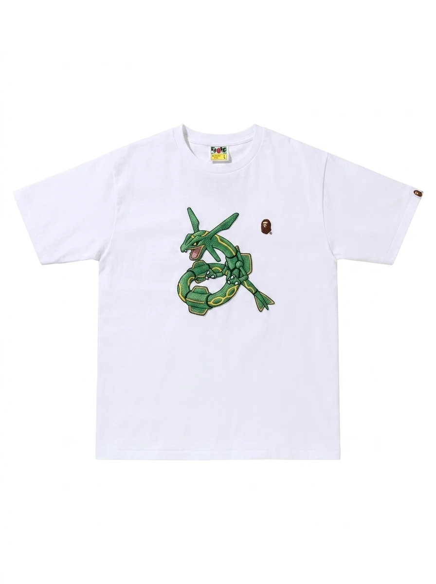 BAPE Rayquaza Rope-Loop Chest Embroidered Tee 1 BAPE Rayquaza Rope-Loop Chest Embroidered Tee