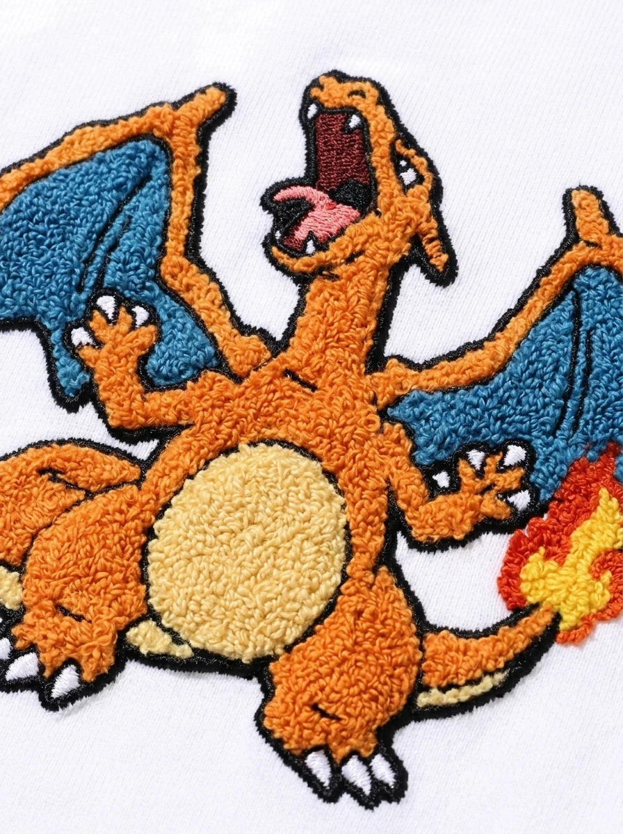 BAPE Roaring Charizard Puff-Chenille Chest Tee 3 BAPE Roaring Charizard Puff-Chenille Chest Tee - Image 3