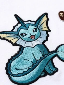 BAPE Vaporeon Black-Outline Puff Chest Tee 5 BAPE Vaporeon Black-Outline Puff Chest Tee -Bape Tee Store AUTO STANDARD TEE NONE LLM 20260611 104 detail 2