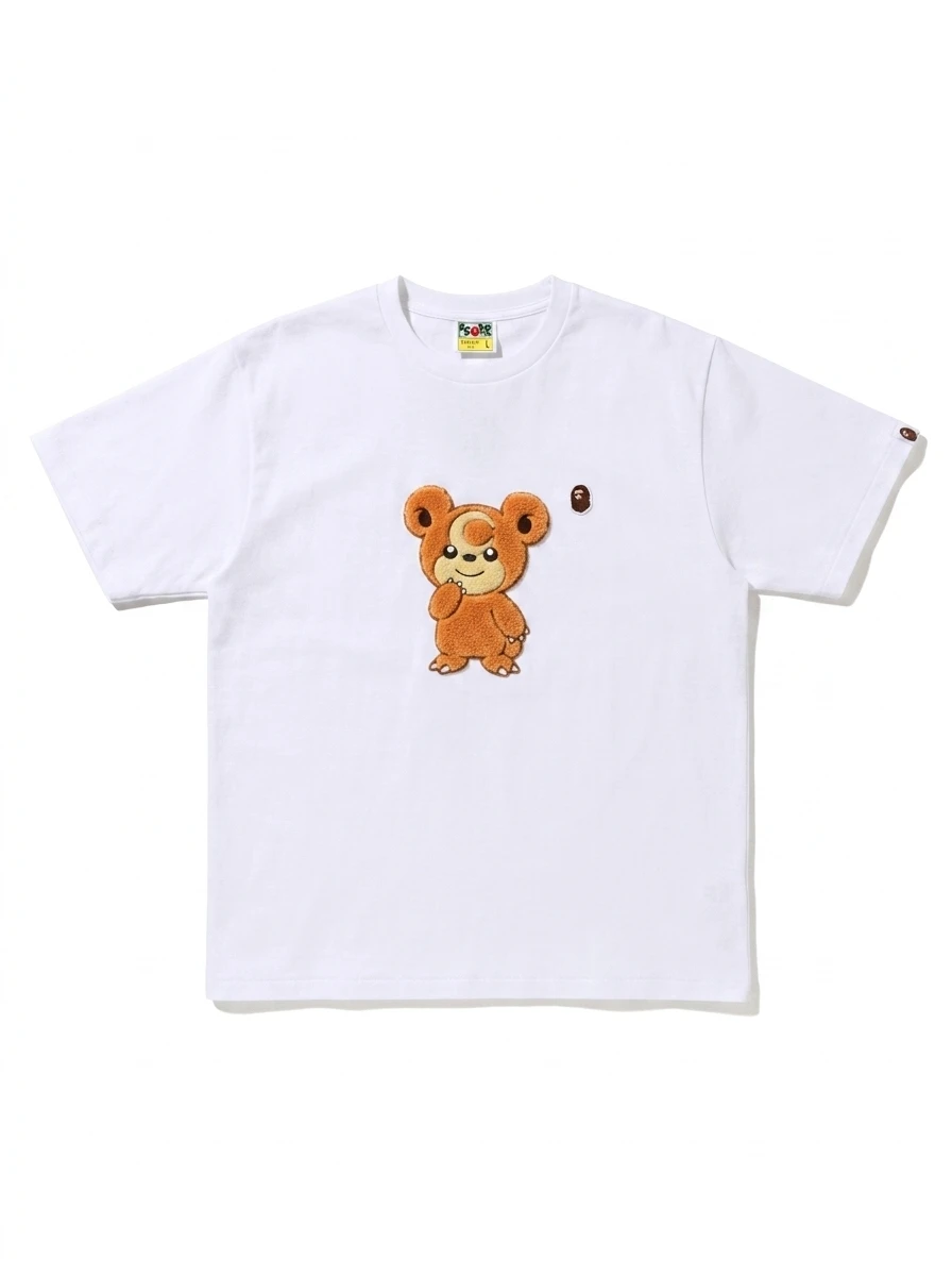 BAPE Teddiursa Sherpa Chest Embroidered Tee 1 BAPE Teddiursa Sherpa Chest Embroidered Tee