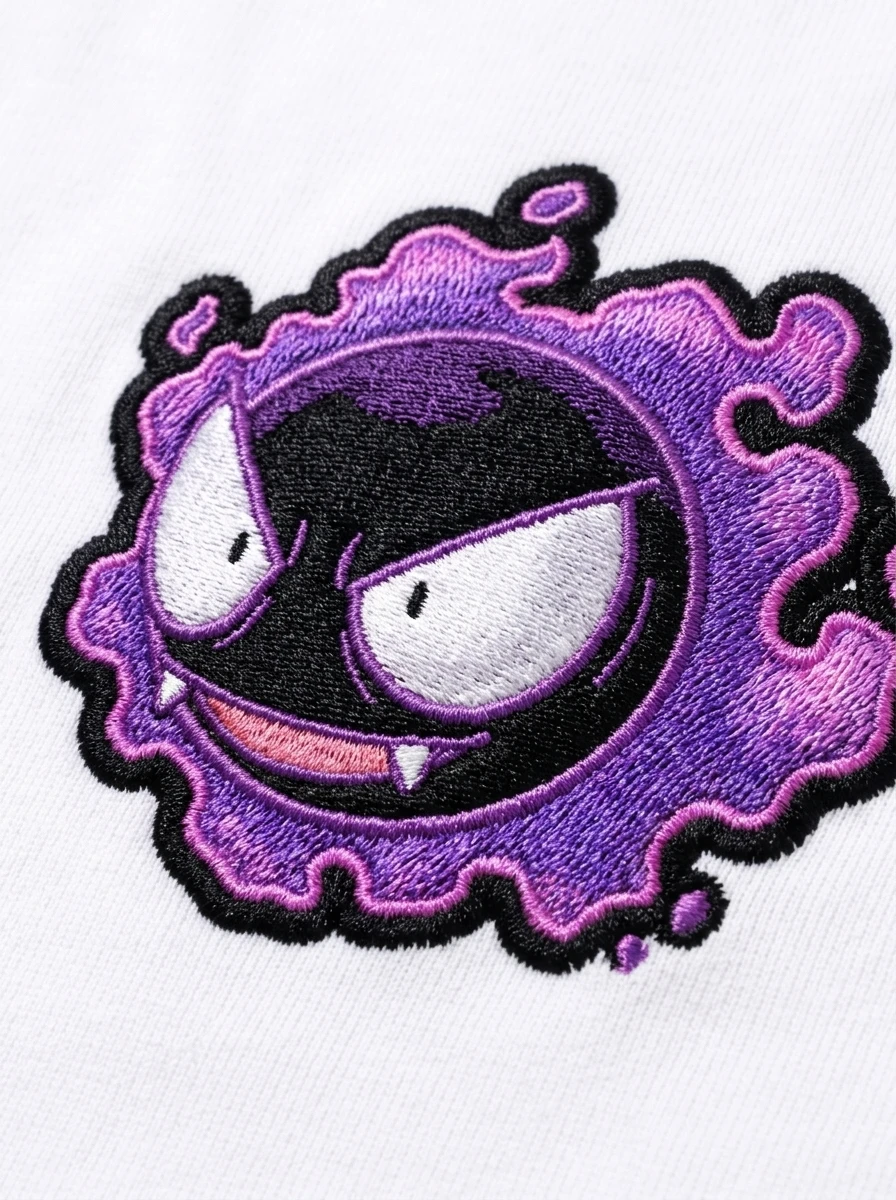 BAPE Gastly Neon Puff Embroidered Chest Tee 2 BAPE Gastly Neon Puff Embroidered Chest Tee - Image 2