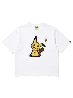 BAPE Mimikyu Satin-Outlined Puff Chest Tee