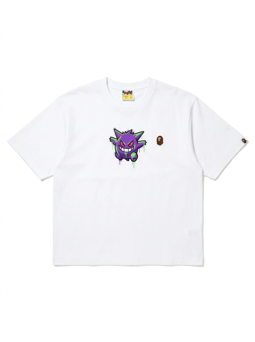 BAPE Gengar Neon Graffiti Puff Embroidered Tee 1 BAPE Gengar Neon Graffiti Puff Embroidered Tee